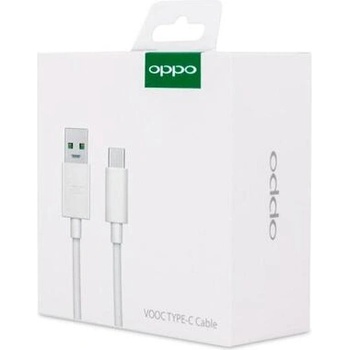 OPPO DL129 VOOC Type-C кабел, бял, 1 м, USB-A към USB-C, до 80W (DL129_Cable_WHT)