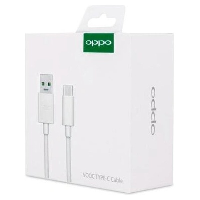 OPPO DL129 VOOC Type-C кабел, бял, 1 м, USB-A към USB-C, до 80W (DL129_Cable_WHT)