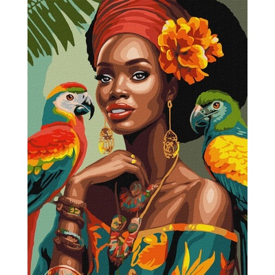Ideyka Maľovanie podľa čísel Africká módna ikona 40 x 50 cm