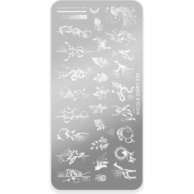 Nicole Diary Razítkovací destička 239 Abstraktní linky Vodní tvorové – Zbozi.Blesk.cz
