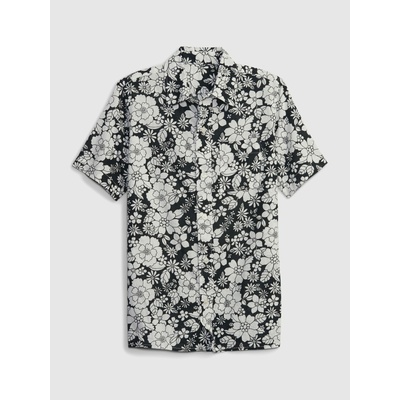 Детска риза Oxford Shirt GAP от лен GAP | Cheren | Момчешки | 104-110
