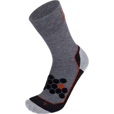 Brbl ORSA2 Trekking socks mid grey/black/red