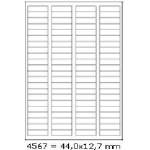 CDRmarket Самозалепващи етикети 44 x 12, 7 mm, 88 етикета, A4, 100 листа (R0ECO.4567A)