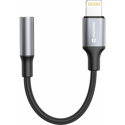 Swissten adaptér Light./AUX 0,15 M BK