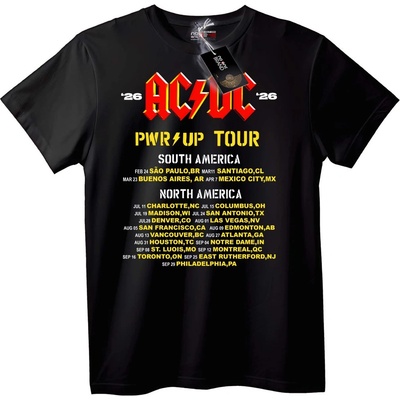 NOONEBRAND Тениска AC/DC PWR UP Турне 2026 - 5XL, Black