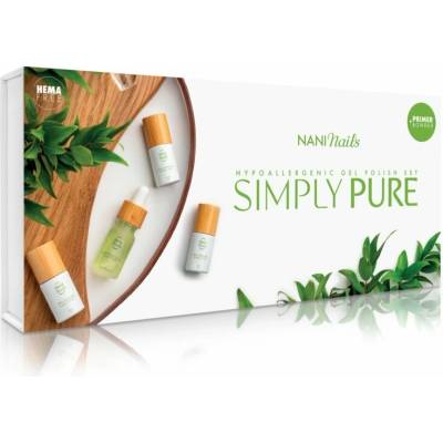 NaniNails Simly Pure NaniNails NANI Simply Pure vyživujúci olej na nechty 10 ml + NaniNails Simly Pure gélový lak na nechty s použitím UV/LED lampy 2x5 ml + NaniNails Simly Pure gélový lak na nechty s