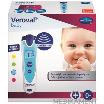 VEROVAL Baby bezdotykový infračervený teplomer modrý