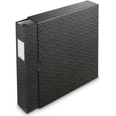 Hama pořadač s 4 kroužkovou mechanikou, šířka hřbetu 70 mm, s obalem, černý/ šedý