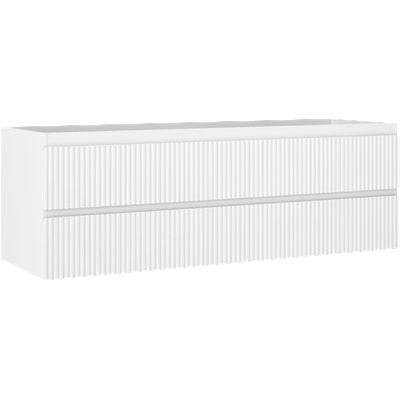 Mexen Rivel шкаф за баня под умивалник 140 см, 2 чекмеджета, оребрен, бял мат - 91A20-14047-2-BFF01 (91A20-14047-2-BFF01)