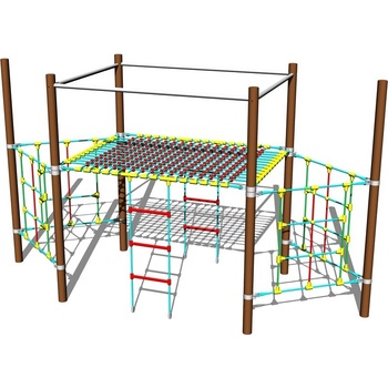 Playground System Lanová průlezka Loď celokovová 1,5 m