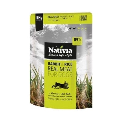Nativia Real Meat rabbit & rice 8 kg