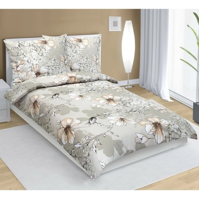 Bellatex flanel obliečky Ibištek kávová 140x220 70x90