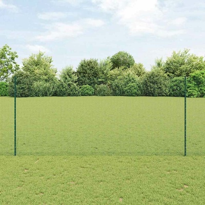 vidaXL Svařovaná drátěná plotovina s tyčkami 50 x 1,4 m Zelená