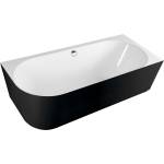POLYSAN Sussi - Ъглова вана R 150x70 см, черна/бяла 93241R (93241R)