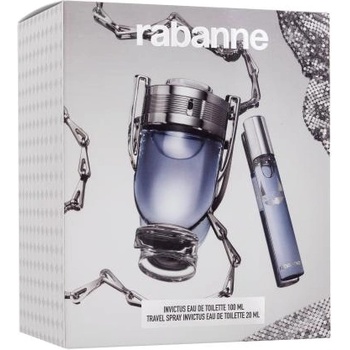 Paco Rabanne Invictus подаръчен комплект: EDT 100 ml + EDT 20 ml за мъже
