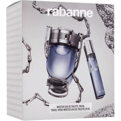 Paco Rabanne Invictus подаръчен комплект: EDT 100 ml + EDT 20 ml за мъже
