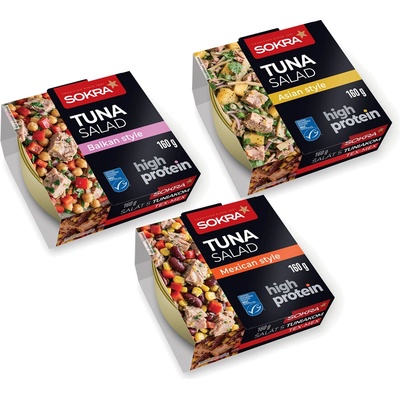 Sokra Tuniakový šalát high Protein Tuniakový šalát Balkan 160 g