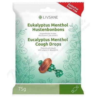 LIVSANE Bylinné bonbóny mentolové 75 g