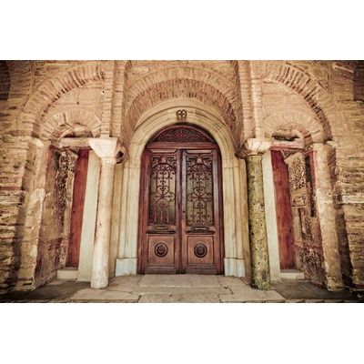 DIMEX ART Флизелинов фототапет древна църковна врата 375 x 250 см