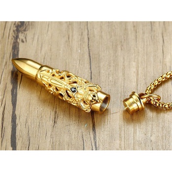 iŠperky Pánsky oceľový prívesok náboj kapsula ID 321752