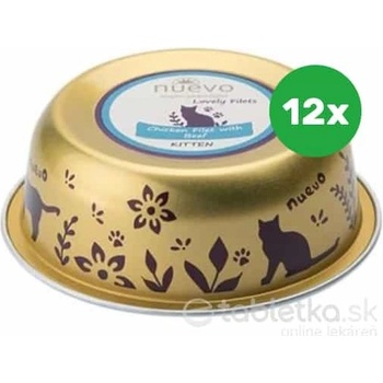 Nuevo Kitten kura a hovädzie 12 x 85 g