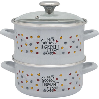 Metalac LOVE Set 2 ks napařovacích hrnců 18 cm 3 l