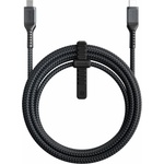 Nomad Здрав кевларен USB-C към USB-C кабел за MacBook и устройства с USB-C порт (300 см) - Nomad Kevlar USB-C to USB-C Charging Cable 100W (черен) (NM01A1C000)