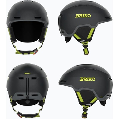 Скиорска каска Briko Aran matt shark grey/light grey/electric lime