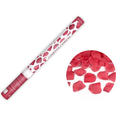 Partydeco vystřelovací konfety tmavě červené květy 60 cm – Zboží Dáma