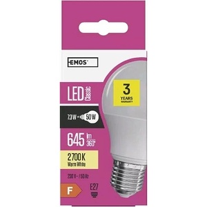 EMOS - zq5130 - led крушка 7.3w, e27, a60, 2700k (zq5e31)