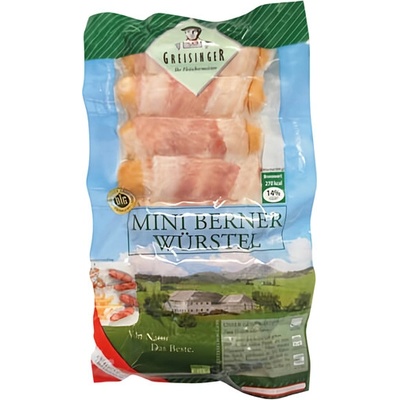 Greisinger Párky Mini Berner so slaninou 250 g