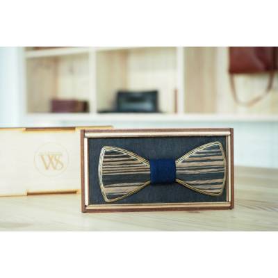 Wood Style Motýlek Kulatý Modrotisk Dub černý
