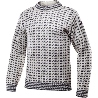 DEVOLD Original islender sweater crew neck, offwhite/anthracite