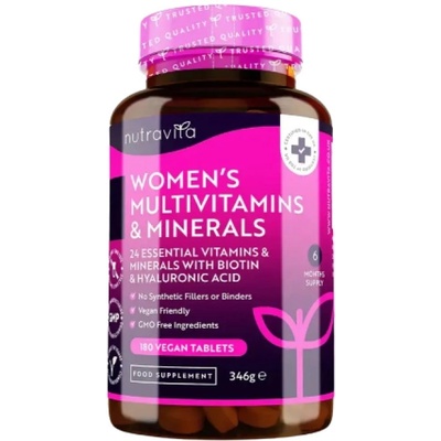 Nutravita Women's Multivitamins with Biotin and Hyaluronic Acid [180 Таблетки]