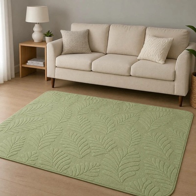 Takoy Koberec 140x180 vzor listí zelený-HT-00409 | 140 x 180 cm