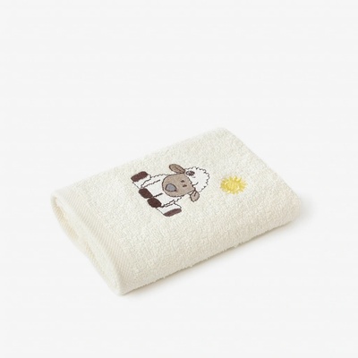 Goldea dětský ručník ovečka na smetanové 30 x 50 cm