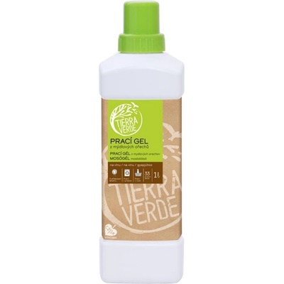 Tierra Verde prací gel z mýdlových ořechů na vlnu a funkční textil z merino vlny lahev 1000 ml