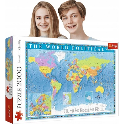 Trefl Politická mapa světa 2000 dílků