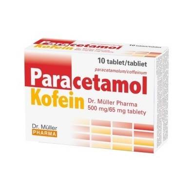 DR. MÜLLER PHARMA Paracetamol Kofein 500 mg/65 mg 10 tabliet