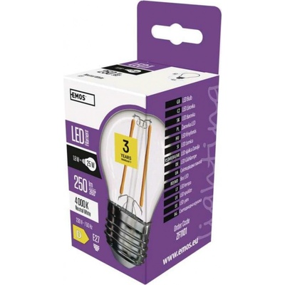 Emos LED žárovka ZF1101 Filament Mini Globe 1,8W E14 neutrální bílá