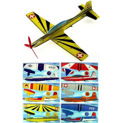 Miniprop. Hádzací model lietadla Pilatus PC7 24cm
