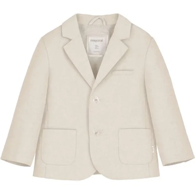 Mayoral Сако лен suiting цвят овес за бебе момче Mayoral