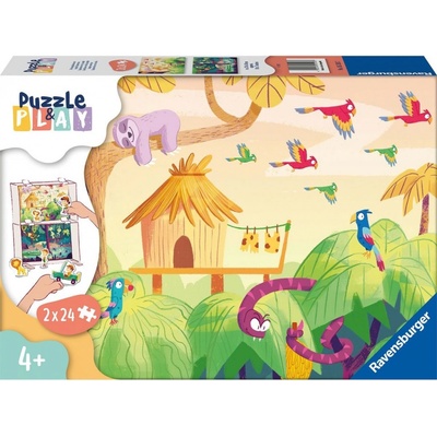 Ravensburger & Play Výprava do džungle 2 x 24 dielov