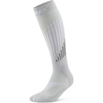 CEP Дамски компресионни чорапи CEP Women's Core Run Merino Tall 3.0 Compression socks - Grey / White - размер II (207-0571-0211)