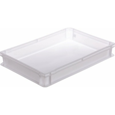 Plastová prepravka cukrárska nízka 600x400x70 biela 13 l