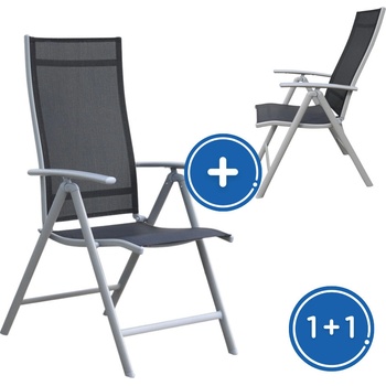 Rauman Zahradní židle Conrado 1 + 1 , černá