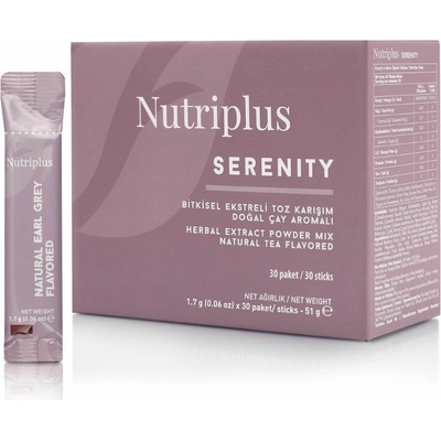 Nutriplus Serenity čaj s malinovou příchutí 30 x 1,7 g