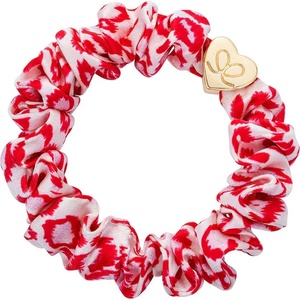 By Eloise London Gold Heart Silk Scrunchie цвят Red Leopard