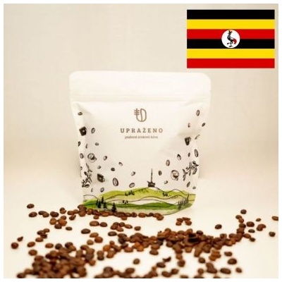 Upraženo káva Uganda 100% Arabica zrnková 1 kg