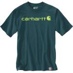 Carhartt Мъжка тениска Carhartt Core Logo S/S T-shirt - Dark Harbor Teal - размер XL (016-7684-1415)